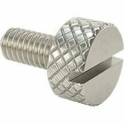 BSC PREFERRED Knurled-Head Thumb Screw Slotted Stainless Steel Low-Profile 8-32 3/8 Long 3/8 x 3/16 Head 91746A648